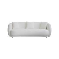 SOFA RADA Cremeweiß Bouclé - Creme/Schwarz, Textil (209/83/109cm) - KAWOLA