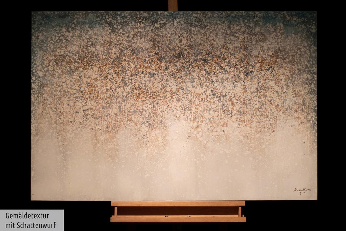 ÖLGEMÄLDE 120/80 cm - Blau/Beige, Holz/Textil (120/80cm) - KUNSTLOFT