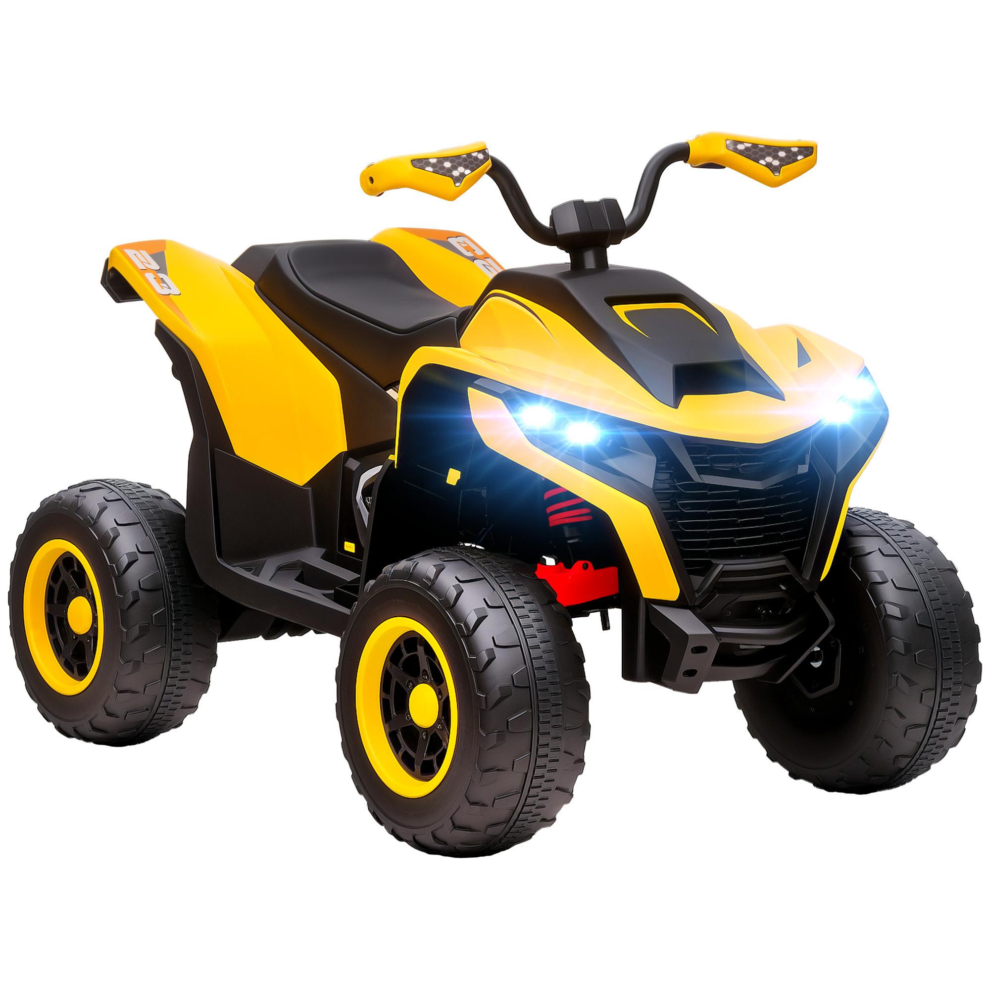 ELEKTRO Quad für Kinder 12V Elektro Kinderquad mit 2 Motor, 3-6km/h, Gelb - Gelb, Kunststoff (109/69/75cm) - AIYAPLAY