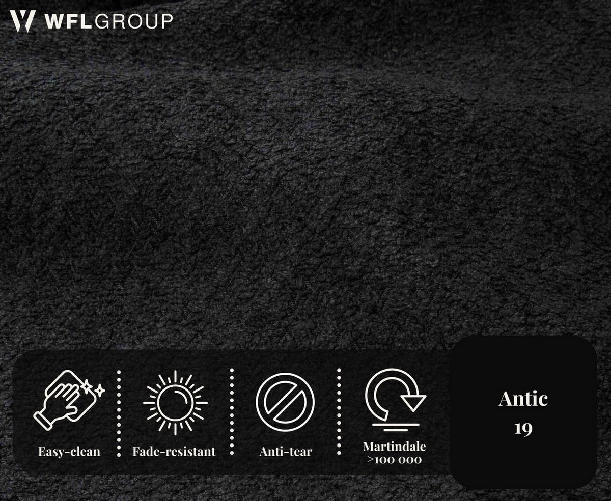 SCHLAFSOFA Milla mit Bettkasten, Schwarz 205/97/85 cm - Schwarz, Textil/Metall (205/97/85cm) - WFL GROUP