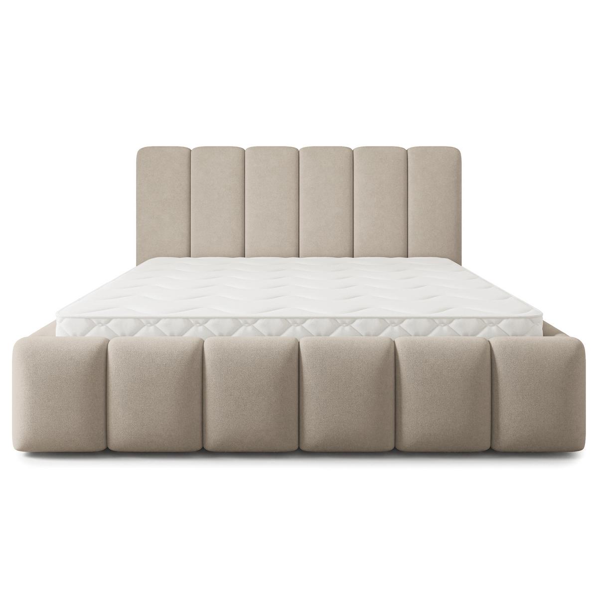 POLSTERBETT ATTORA SR 160x200 cm mit Bettkästen - Beige - Beige, Holz (160/200cm) - MASSENO