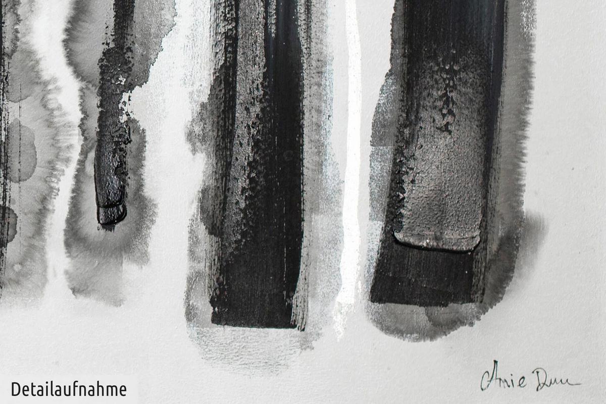 ACRYLBILD HANDGEMALT 150/50 cm - Schwarz, Holz/Textil (150/50cm) - KUNSTLOFT