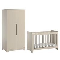 BABYZIMMER 2-teilig Ova Beige - Beige, Holzwerkstoff (124.5/86/65cm) - Petits-meubles