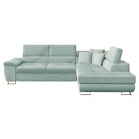 ECKSOFA Cotere, Seite: Rechts - Mintgrün, Holz/Textil (270/202cm) - MIRJAN24