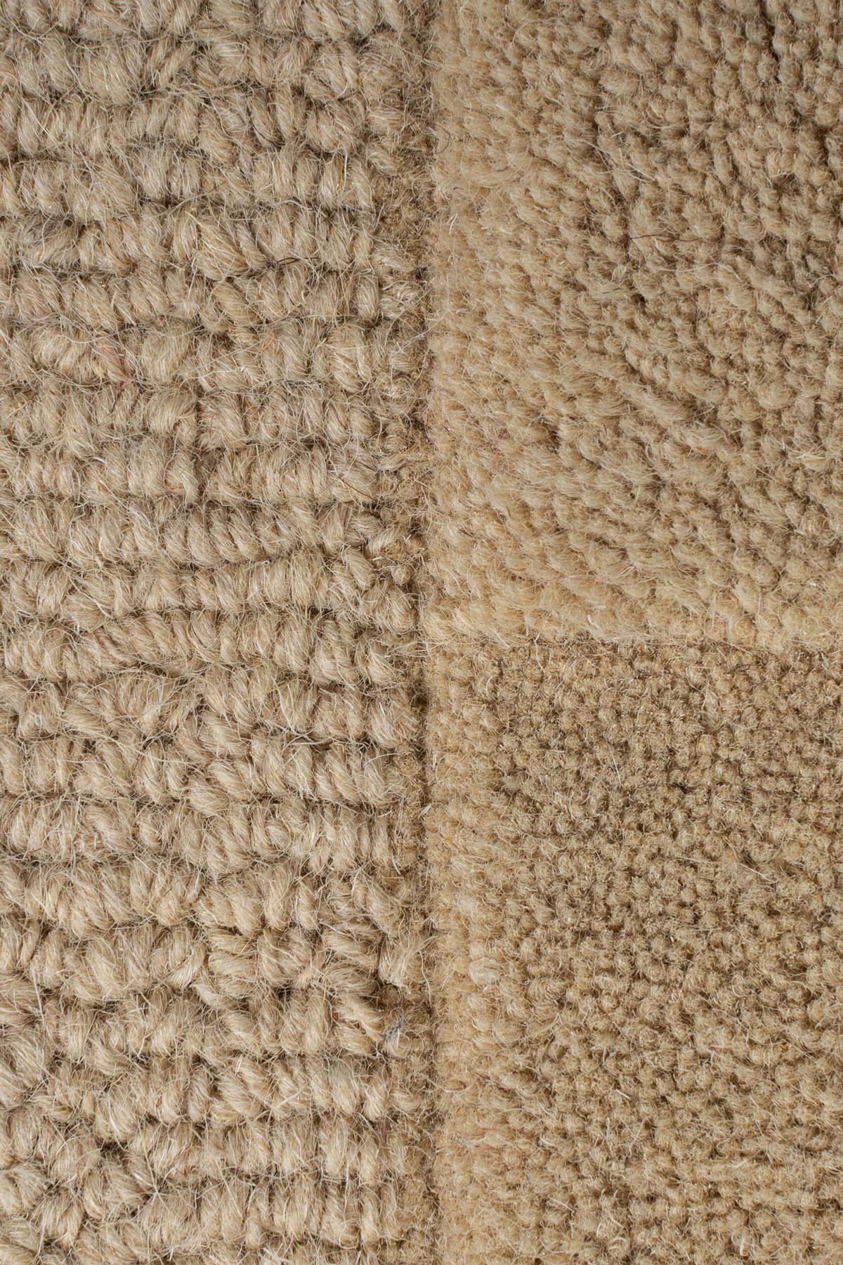 WOLLTEPPICH DEBEN, geometrisch, aus Wolle, Natur, 160 x 230 cm - Braun, Textil (230/160cm) - KADIMA DESIGN