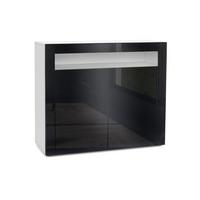 KOMMODE Valencia Schwarz Hochglanz / Schwarz Hochglanz - Schwarz Hochglanz, Holzwerkstoff (108/92/40cm) - Vladon