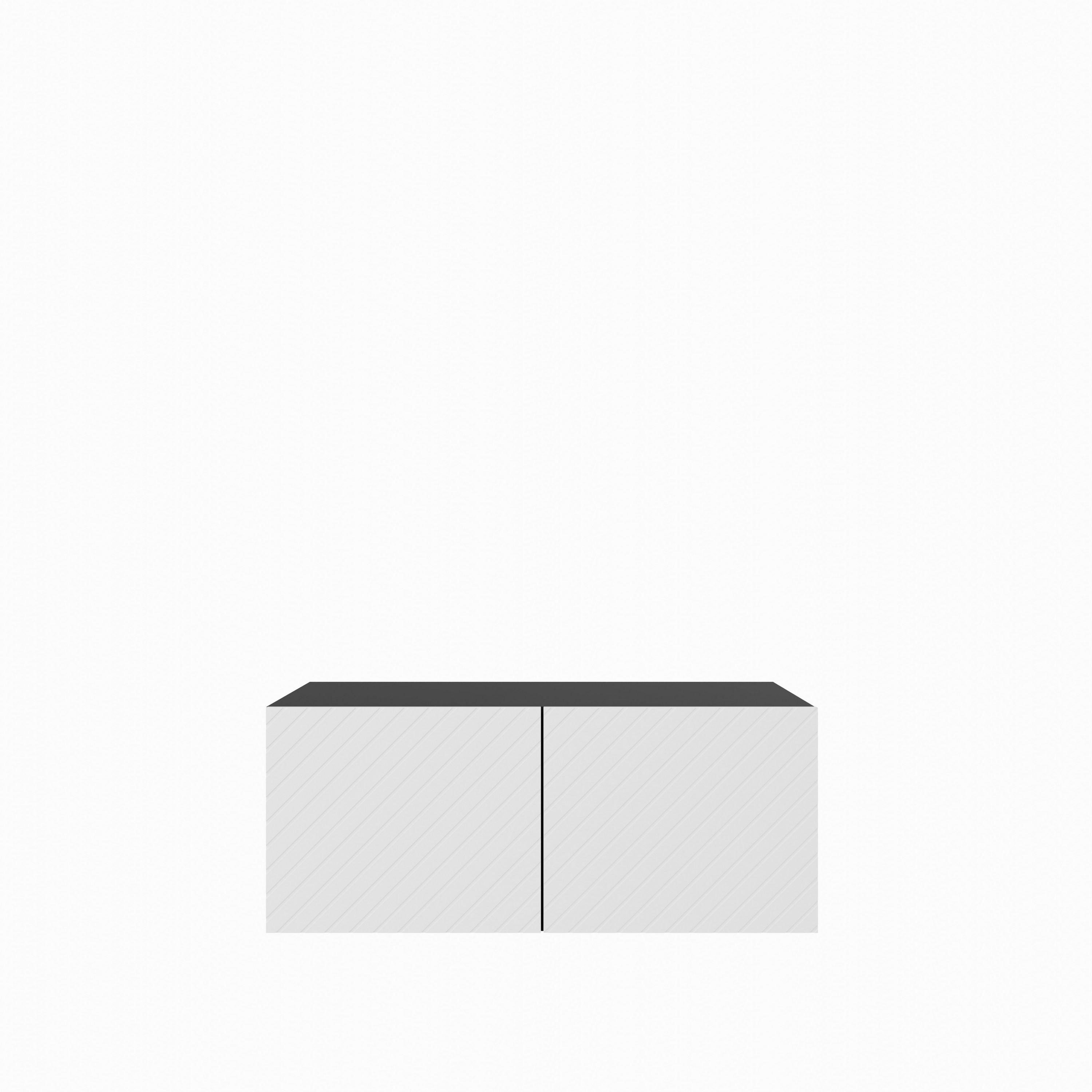 LOWBOARD CAVA 100/41/40 cm, Hängender TV-Schrank Anthrazit / Weiß - Anthrazit/Weiß, Holzwerkstoff (100/41/40cm) - MASSENO