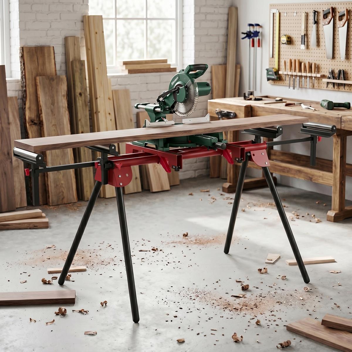 GEHRUNGSSÄGENSTÄNDER Metall Rot - Rot, Metall (94/63/76cm) - HOMCOM