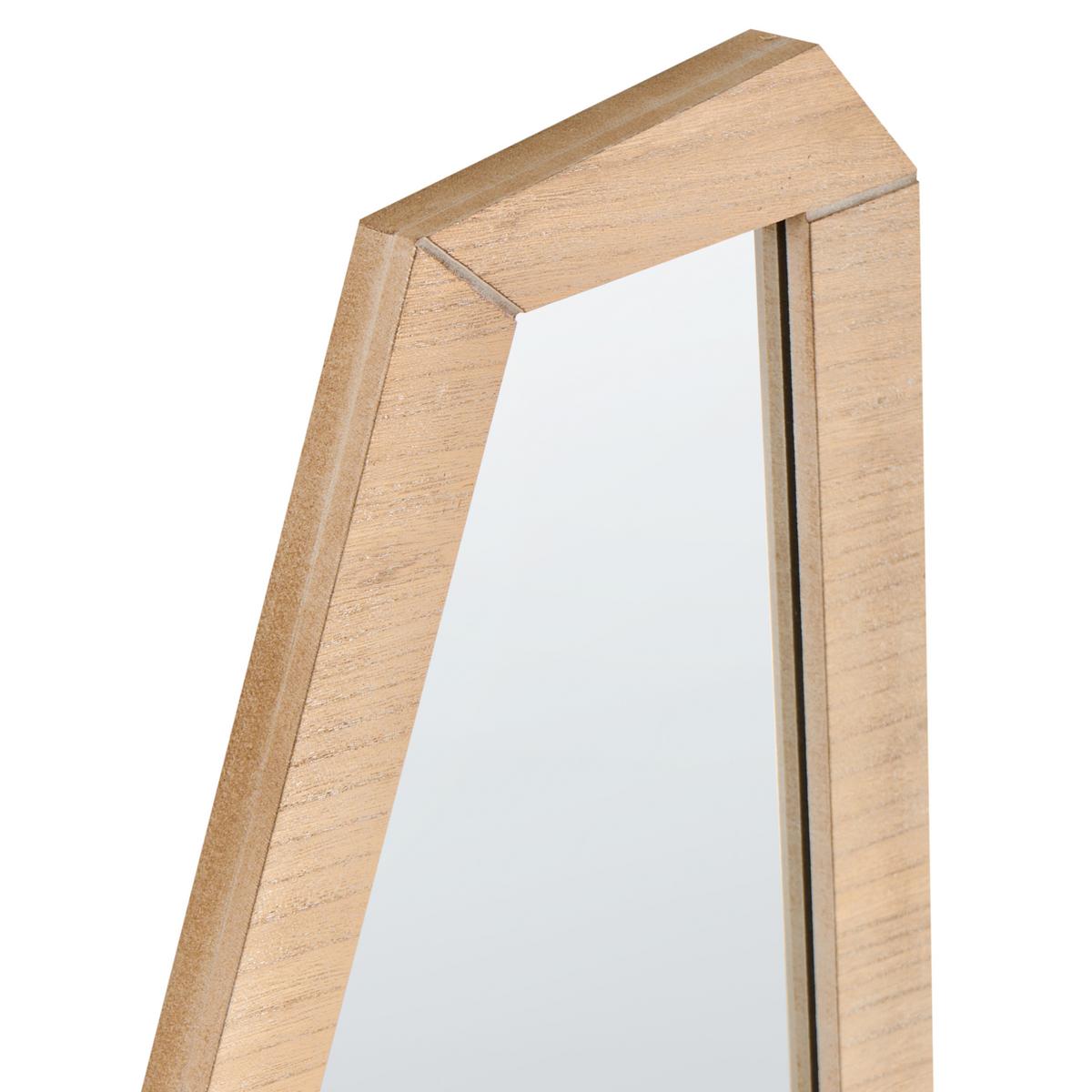 WANDSPIEGEL 44/104 cm Hellbraun Chanu - Hellbraun/Braun, Holzwerkstoff (44/104/3cm) - Beliani
