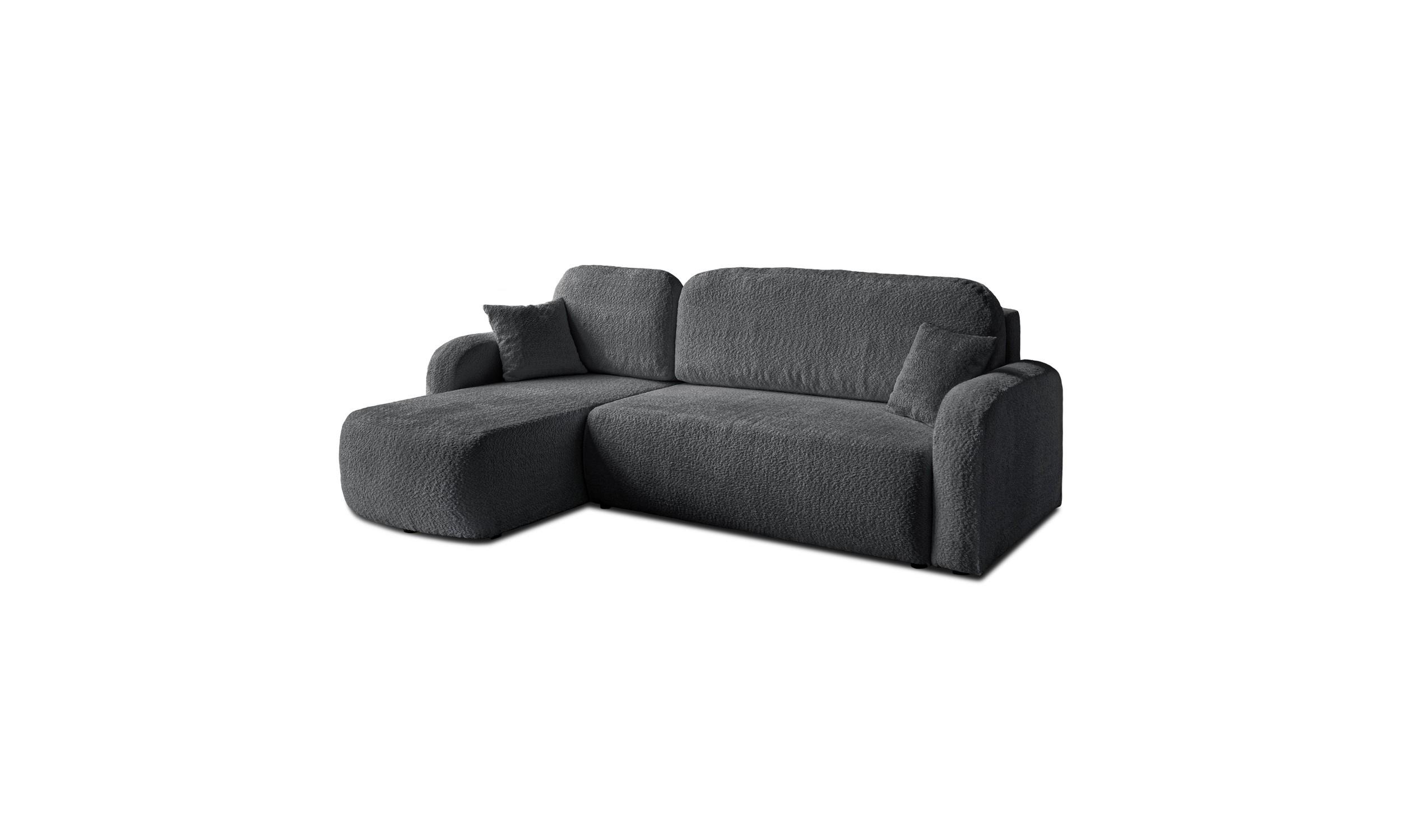 ECKSOFA PALOMA L 235/155/85 cm Coral 80 - Anthrazit, Textil (235/155cm) - Lookway