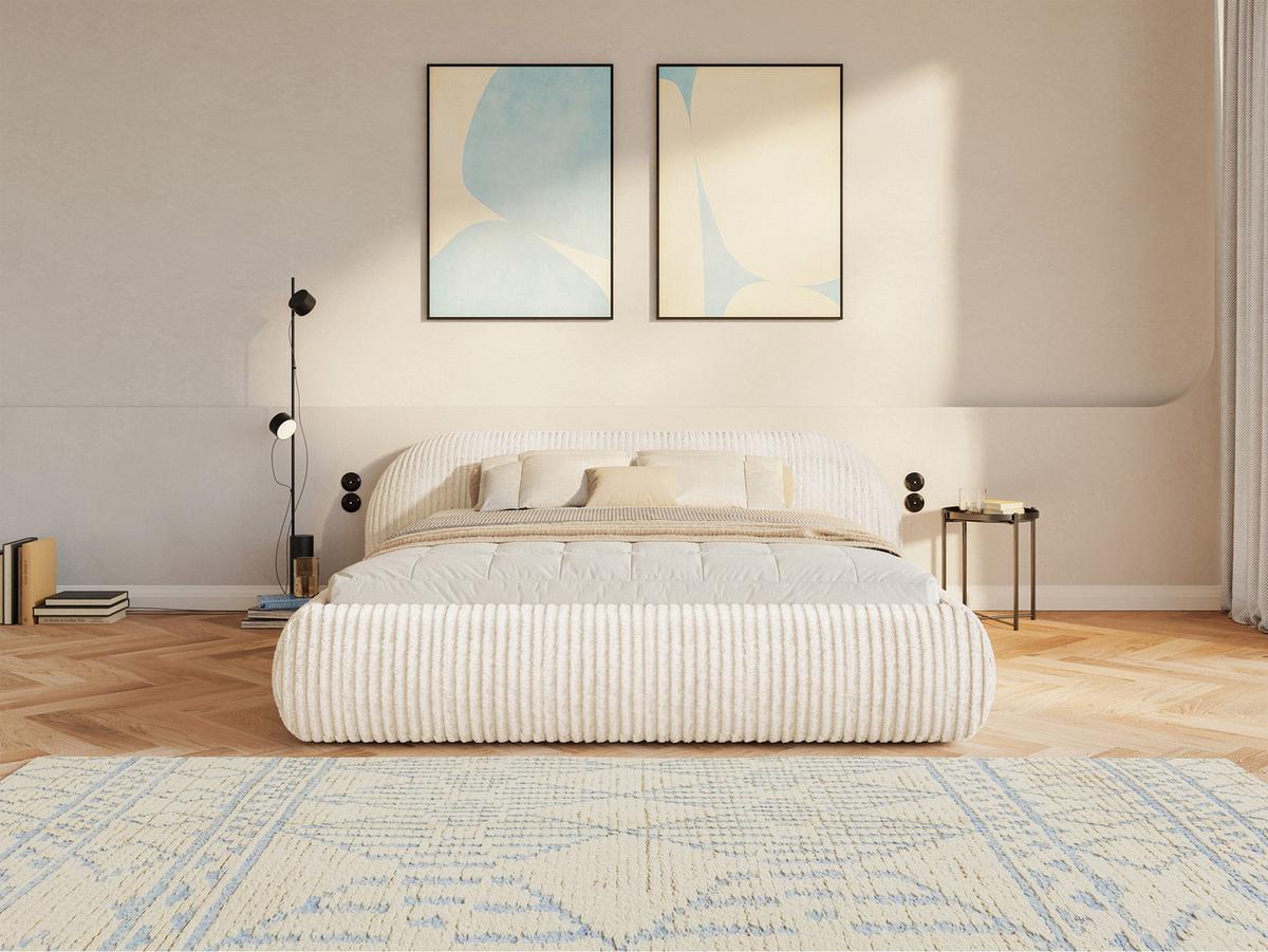 POLSTERBETT Shels mit Bettkasten 200x200 cm - Blau/Schwarz, Kunststoff/Textil (200/200cm) - Selsey