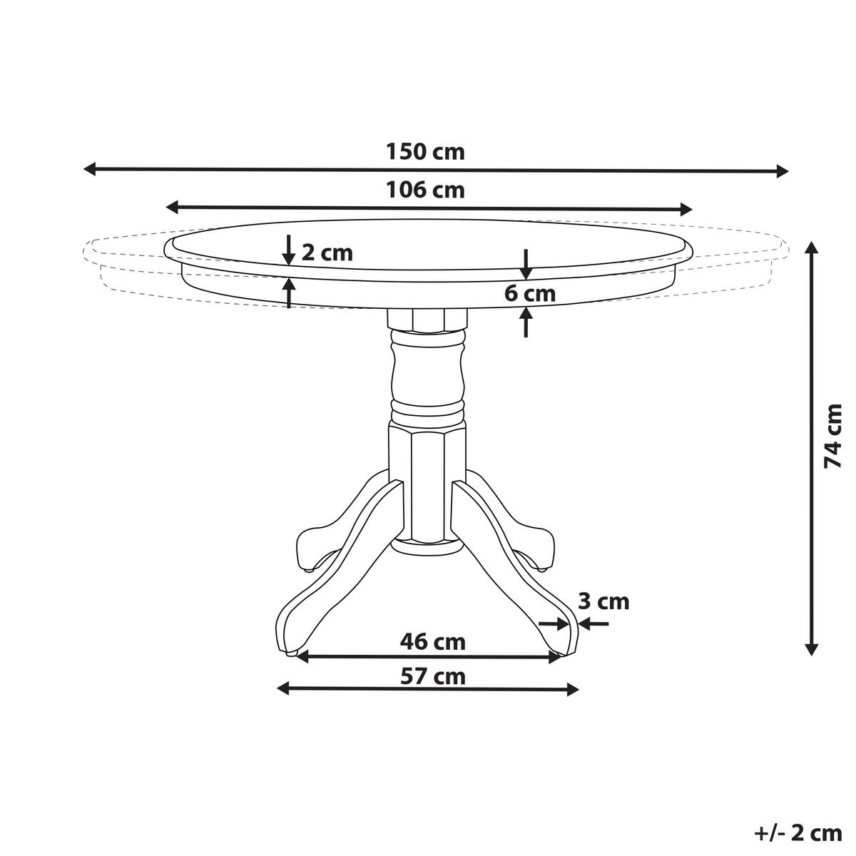 ESSTISCH ausziehbar Schwarz 106-150/106 cm Akron - Schwarz, Holzwerkstoff (106/106/74cm) - Beliani