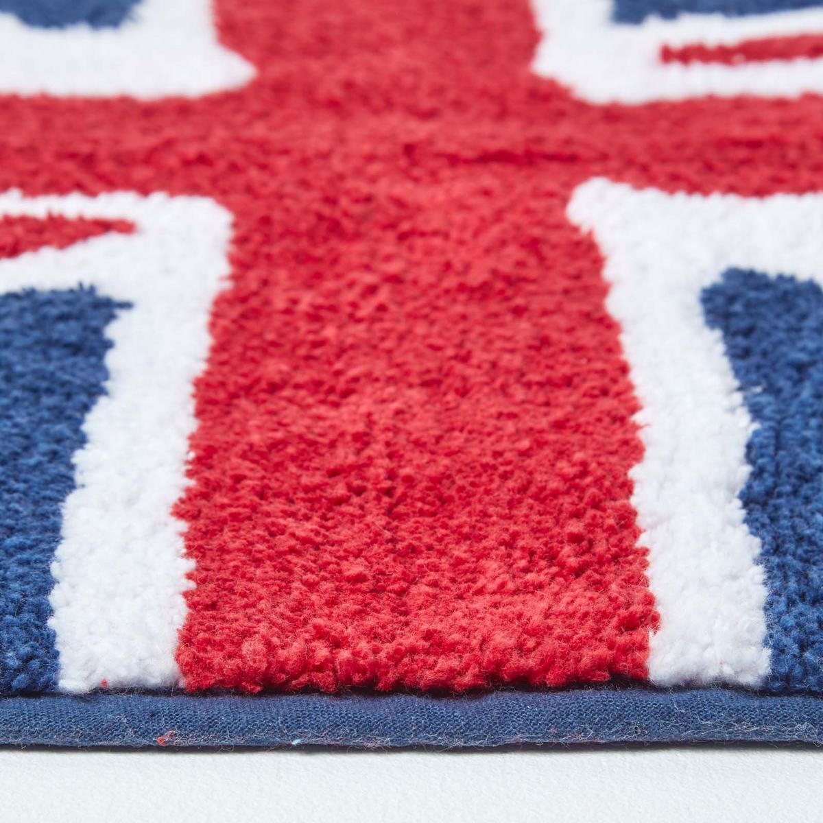 BADEMATTE Union Jack 45/75 cm, Baumwolle - Blau, Textil (45/75cm) - Homescapes
