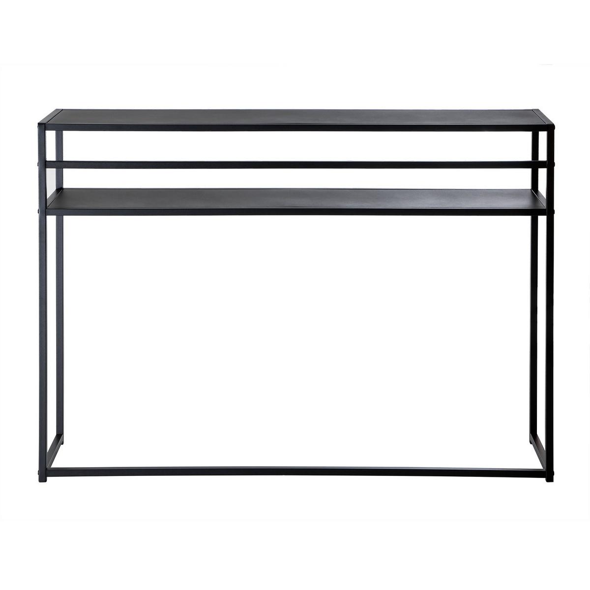 SCHWARZE Metall-Konsole 28/81/112 cm - Schwarz, Metall (34.5/28/81cm) - Calicosy