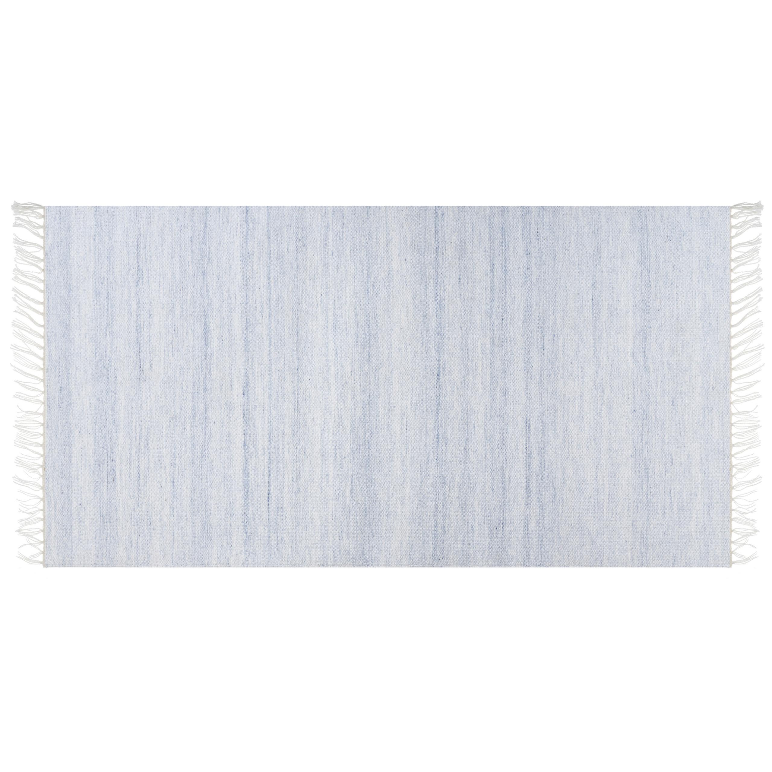 TEPPICH geflochten Malhia 150/80 cm - Blau, Kunststoff (80/150cm) - Beliani