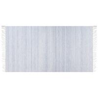 TEPPICH geflochten Malhia 150/80 cm - Blau, Kunststoff (80/150cm) - Beliani