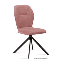 ESSZIMMERSTUHL (4er-Set) Dusca 51x92x60 Schwarz/Rosewood - Dunkelrosa/Schwarz, Kunststoff (60/92/51cm) - 58aufmkessel