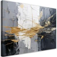 LEINWANDBILD Abstraktion 30x20cm - Grau, Textil (30/20cm) - Feeby