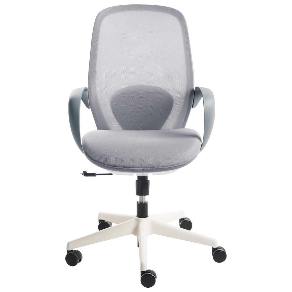 BÜROSTUHL Grau Foama - Dunkelgrau/Schwarz, Textil (70/94/70cm) - Beliani