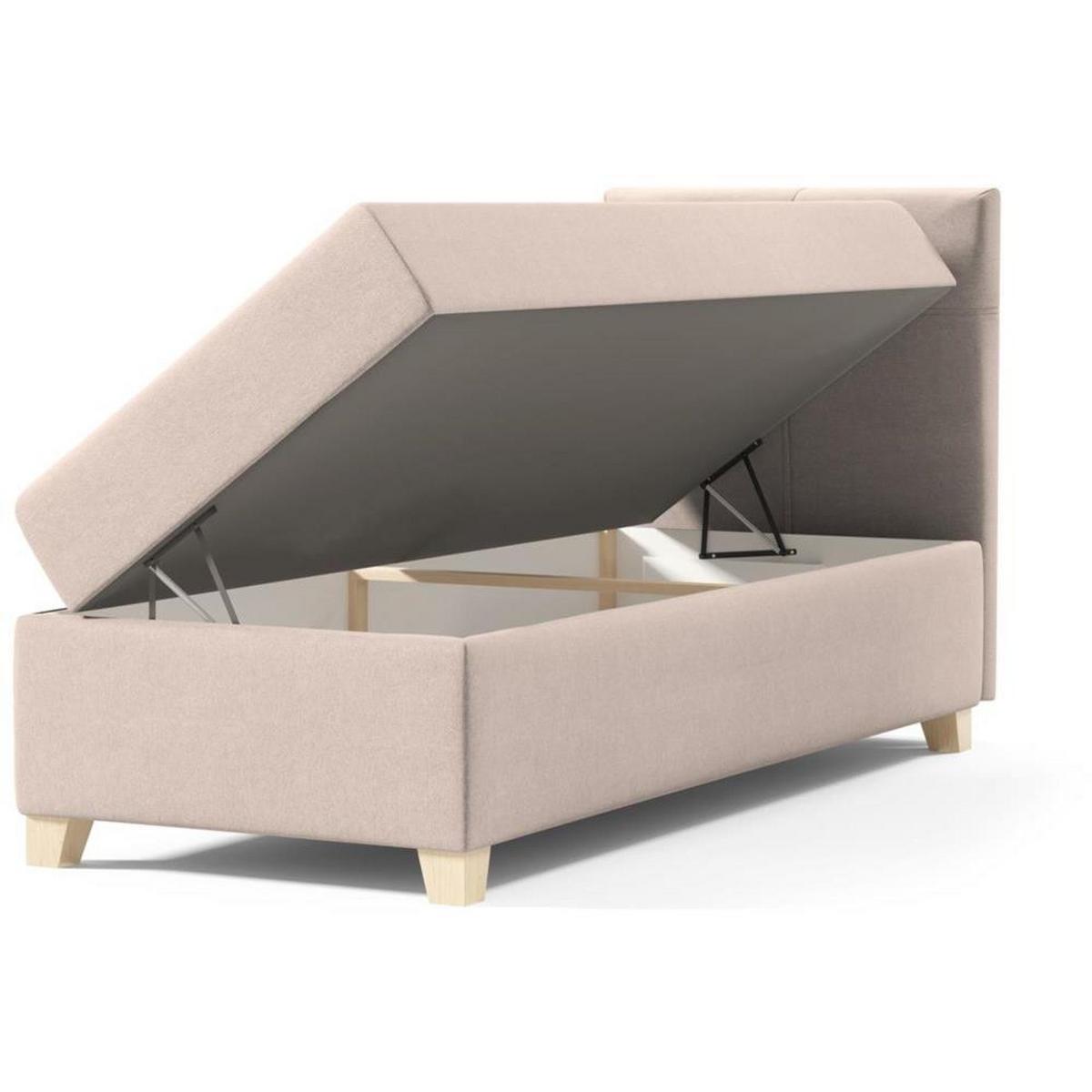 POLSTERBETT Helen Mini 93/206/106 beige - Beige, Holzwerkstoff/Textil (90/200cm) - Beautysofa
