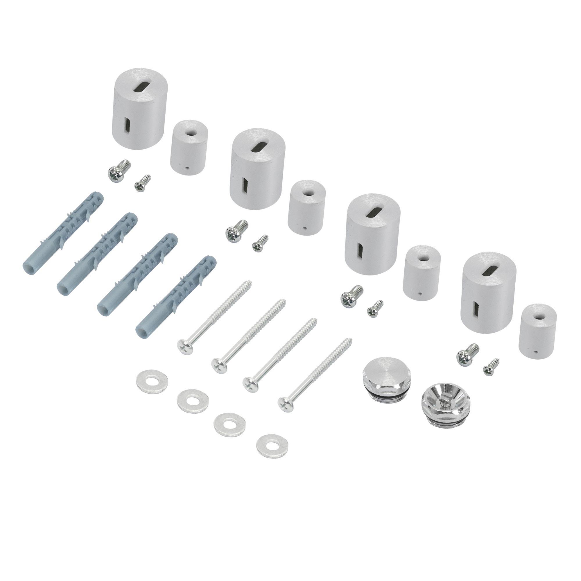 HALTERUNG FÜR DESIGNHEIZKÖRPER Chrom - Chromfarben, Kunststoff (2/2/3.5cm) - LuxeBath