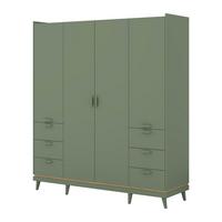 SCHRANK 4 Türen Sandy Grün - Grün, Holzwerkstoff (190/214.5/57.4cm) - Petits-meubles