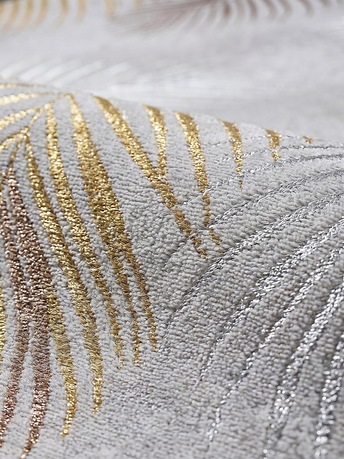 TEPPICHLÄUFER Floral KAVALA Polyester Grau 80 x 150 cm - Grau, Textil (80/150cm) - KADIMA DESIGN
