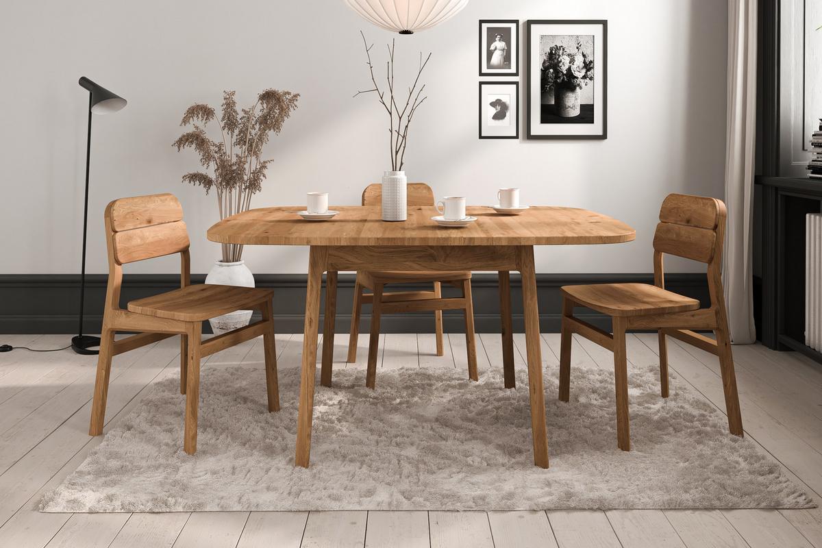 ESSTISCH PAUL 100 x 120 Wildeiche - Wildeiche, Holz (120/100/77cm) - byoak