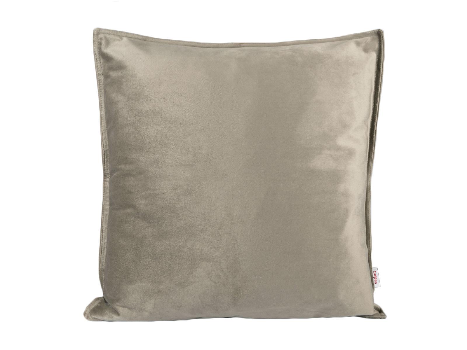 KISSENHÜLLE Samt&Sonders taupe 50/50 cm - Taupe, Textil (50/50cm) - beties Heimtextil