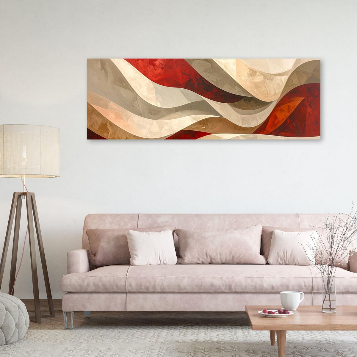 LEINWANDBILD 3D und geometrisch 150x50cm - Multicolor, Textil (150/50cm) - Feeby
