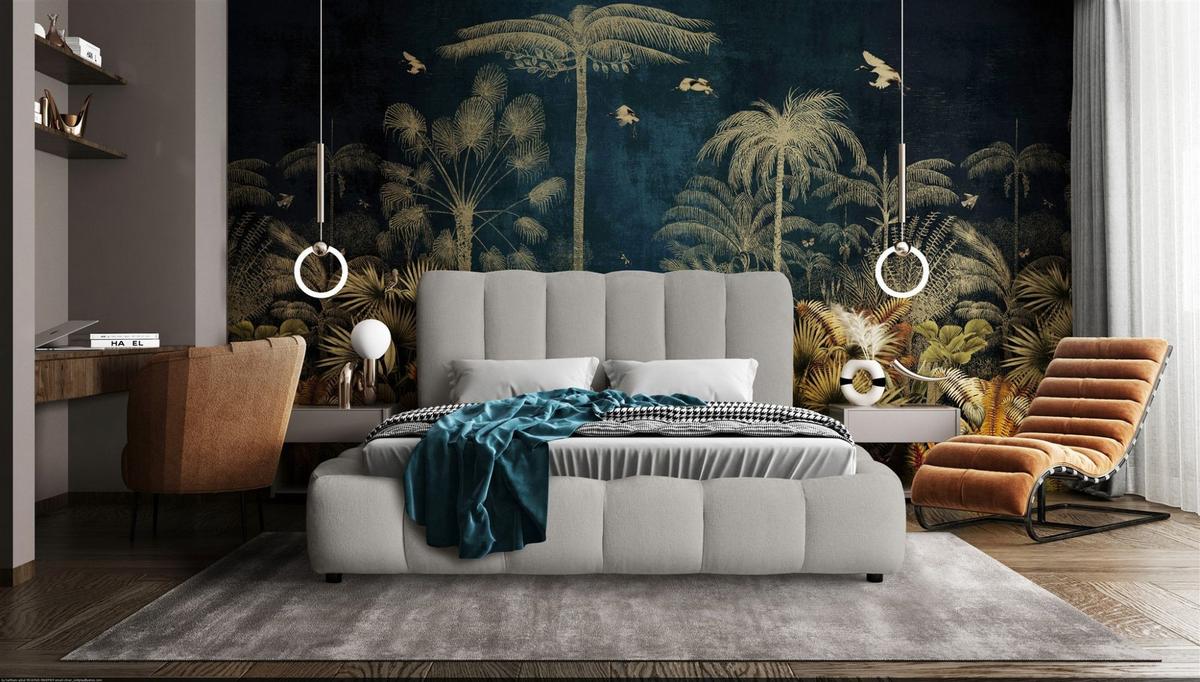 POLSTERBETT Heda Komplettset - Hellgrau, Holzwerkstoff/Textil (180/200cm) - Fun Möbel