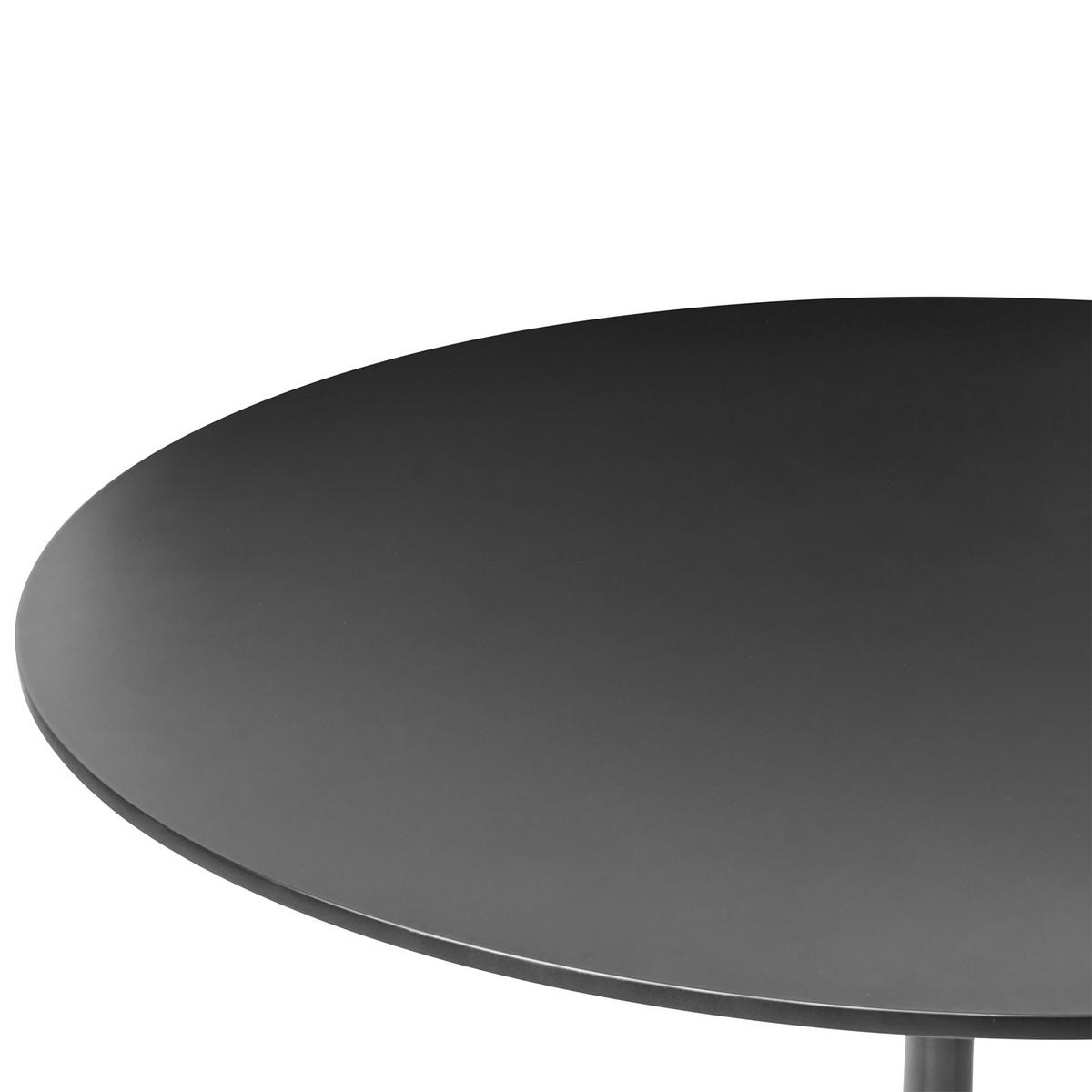 ESSTISCH Schwarz 120/120 cm Boca - Schwarz, Holzwerkstoff (120/120/74cm) - Beliani