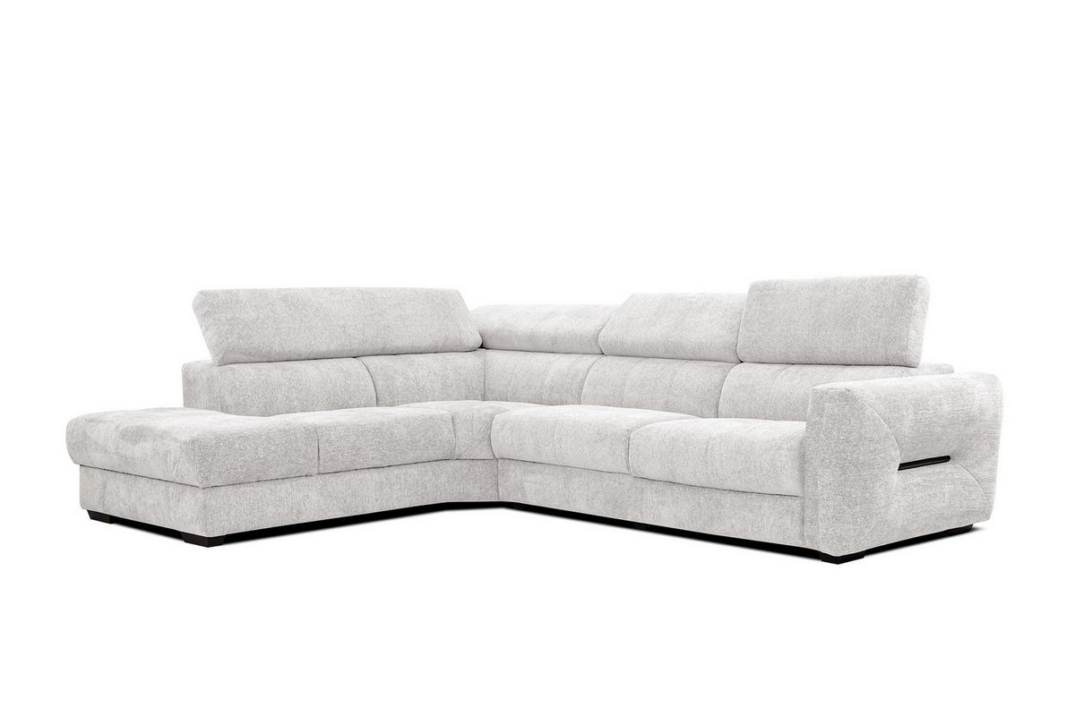 ECKSOFA CALVERA 5-Sitzer, weiß - Weiß, Holzwerkstoff/Textil (239/298cm) - Wozimo
