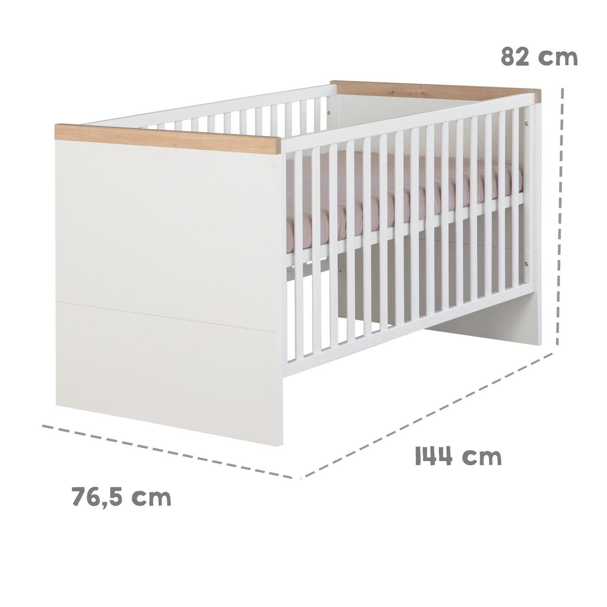 BABYZIMMER Lumo 2-teilig - Weiß, Holz (1/1/1cm) - Roba