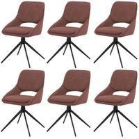 ESSZIMMERSTUHL Braun 6er-Set - Braun, Textil (55/87/55cm) - MCW