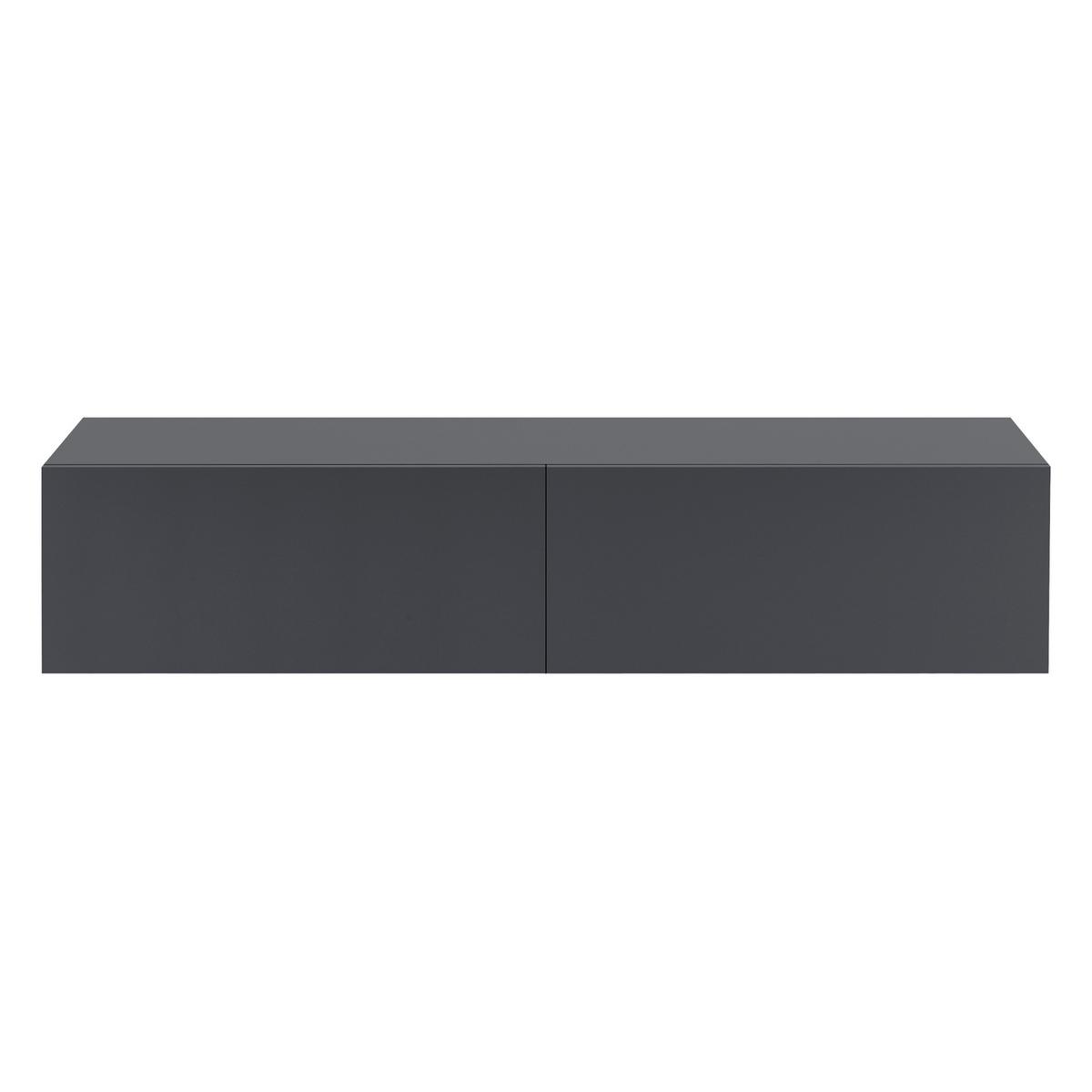 HÄNGELOWBOARD Evaton - Dunkelgrau, Holzwerkstoff (140/30/33cm) - [en.casa]