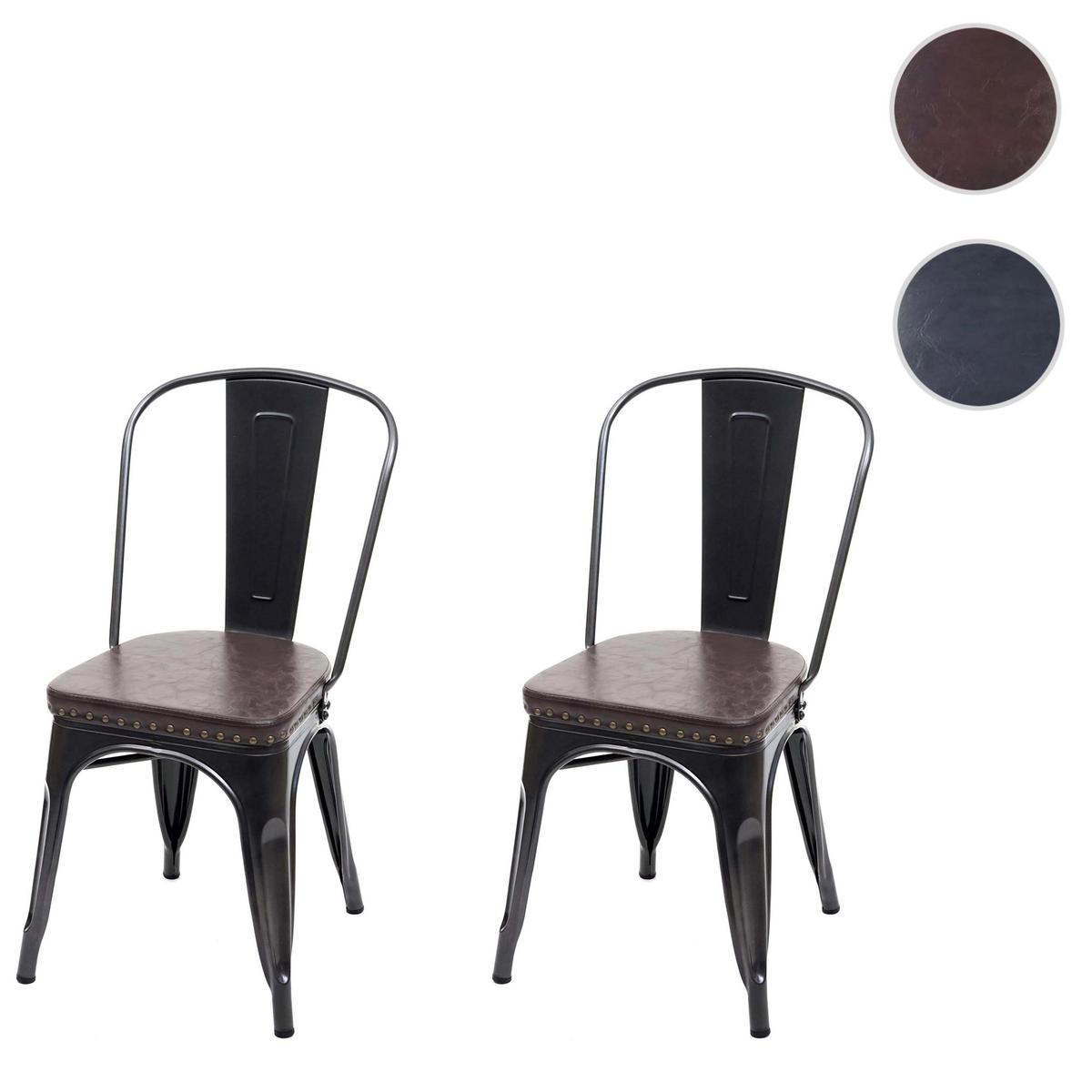 ESSZIMMERSTUHL H10E Braun 2er-Set - Braun, Metall (44/85/49cm) - MCW
