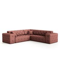 ECKSOFA Chantal - Rosa, Holzwerkstoff/Textil (246/246cm) - Fun Möbel