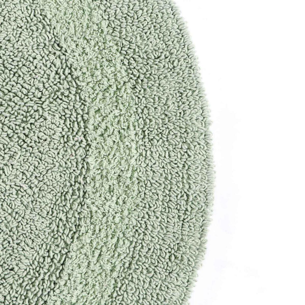 BADEMATTE 80 cm rund, 100% Baumwolle, wendbar - Salbeigrün, Textil (80/80cm) - Homescapes
