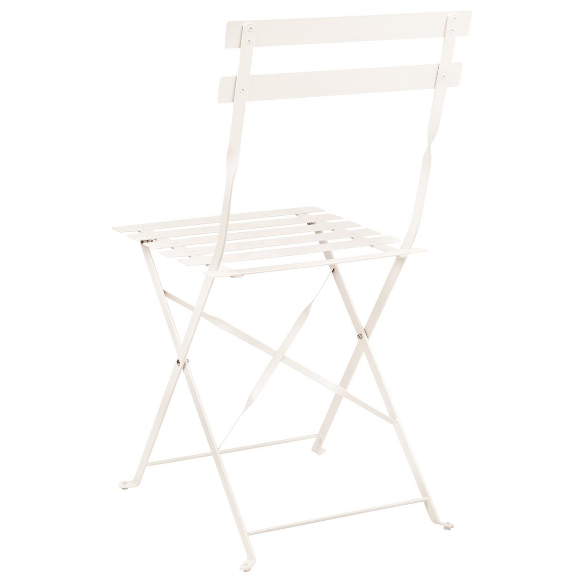 BISTRO-SET Metall Cremeweiß Fiori - Weiß, Metall - Beliani