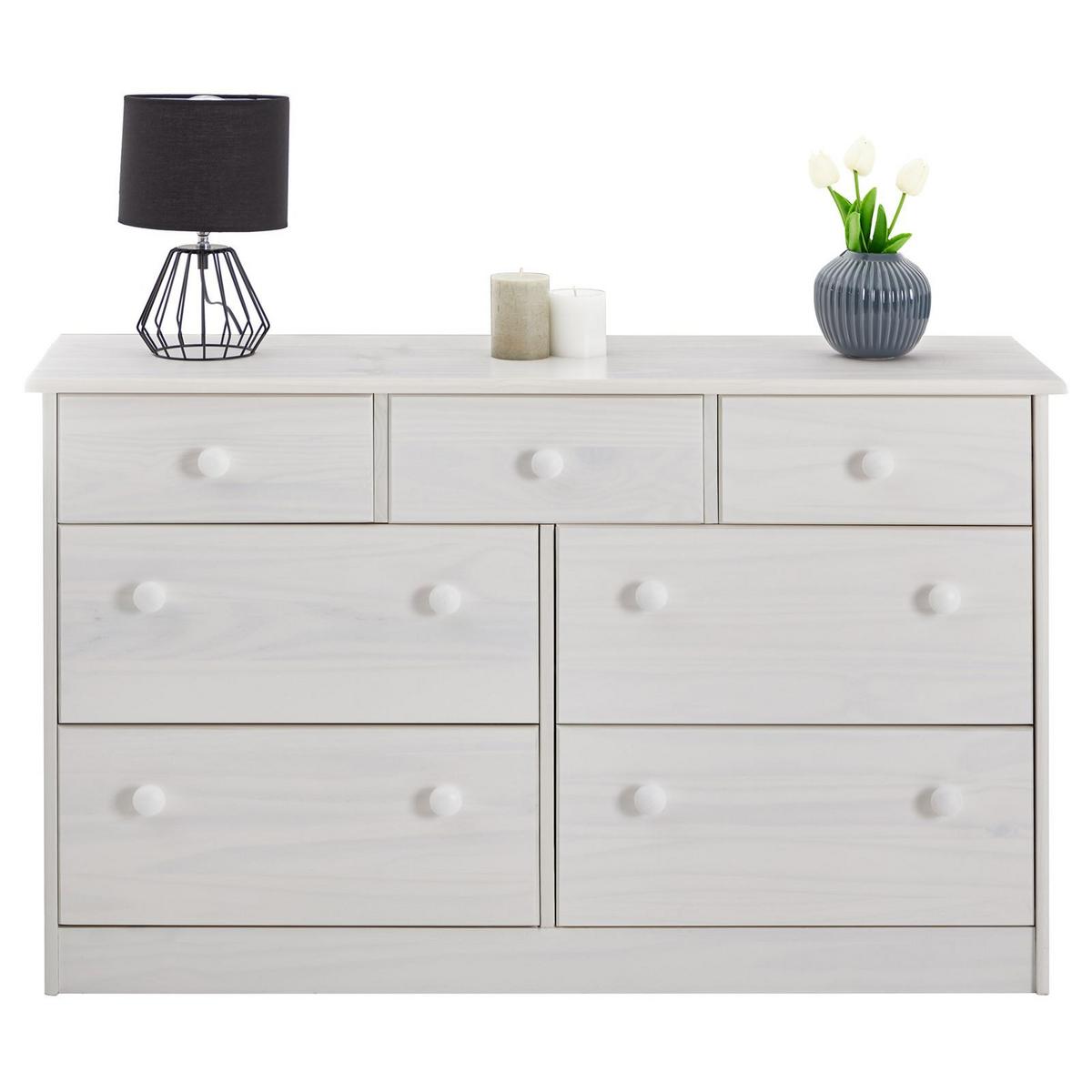 KOMMODE RONDO weiß - Weiß, Holz (117/74/35cm) - IDIMEX