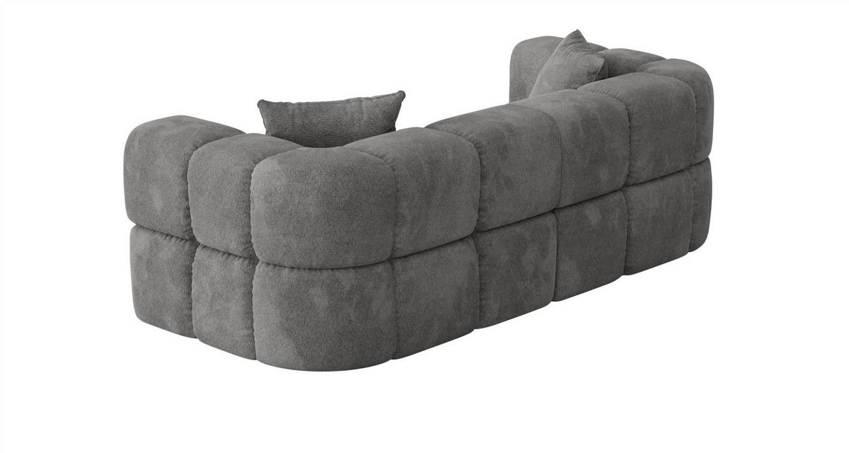 SOFA 3-sitzer Vega - Grau, Holzwerkstoff/Textil (250/77/103cm) - Fun Möbel