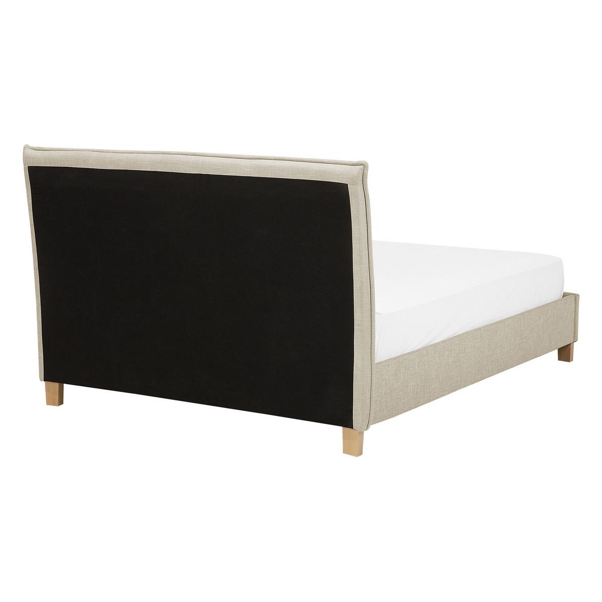 POLSTERBETT mit Lattenrost 140x200 cm Beige Sennez - Beige, Textil (140/200cm) - Beliani