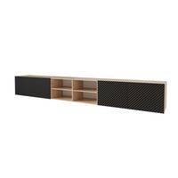 LOWBOARD ZENO-W 3x100x40x40 cm - Artisan / Schwarz - Schwarz, Holzwerkstoff (300/40/40cm) - ALTDECOR