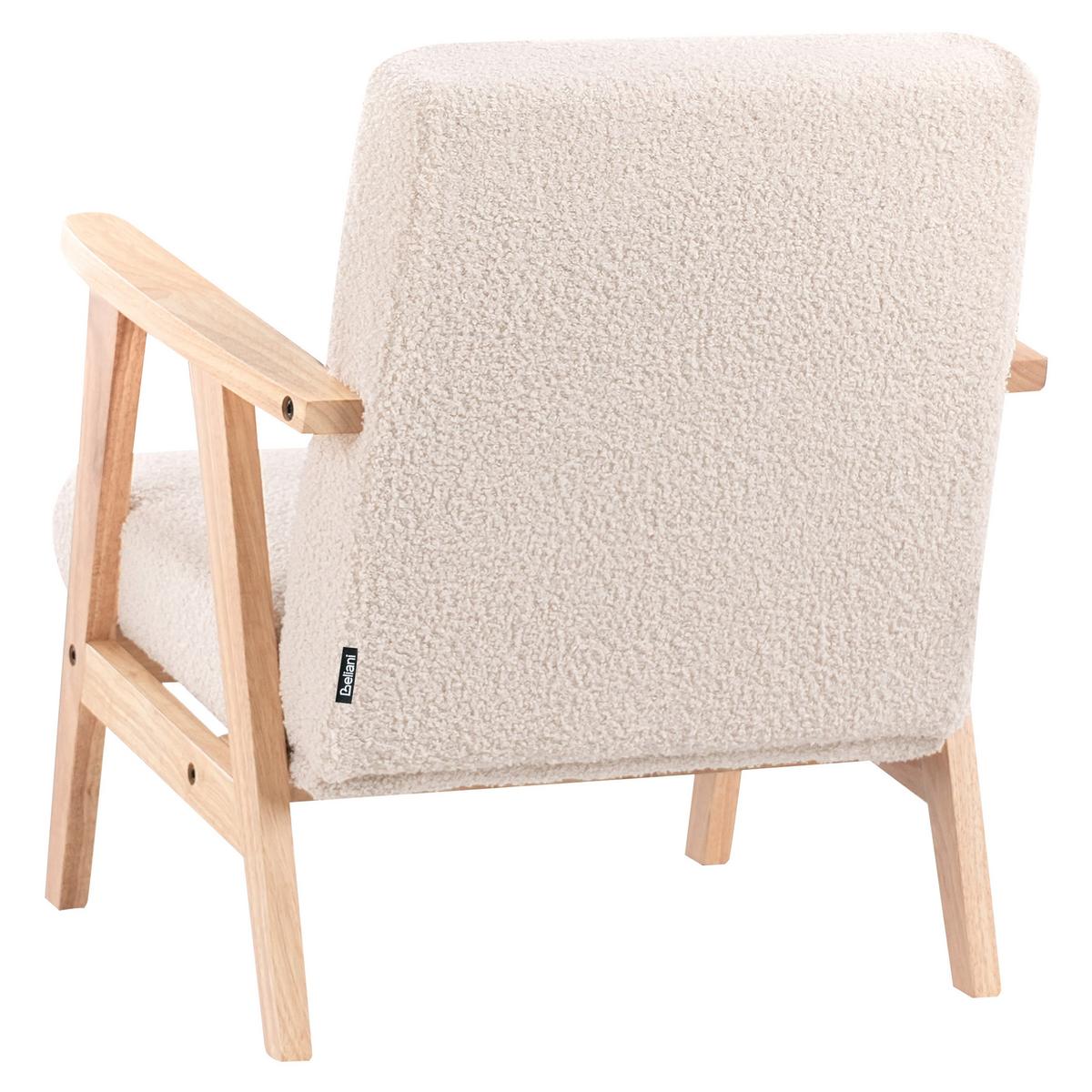 KINDERSESSEL Bouclé Hellbeige Linde - Beige, Textil (46/58/55cm) - Beliani