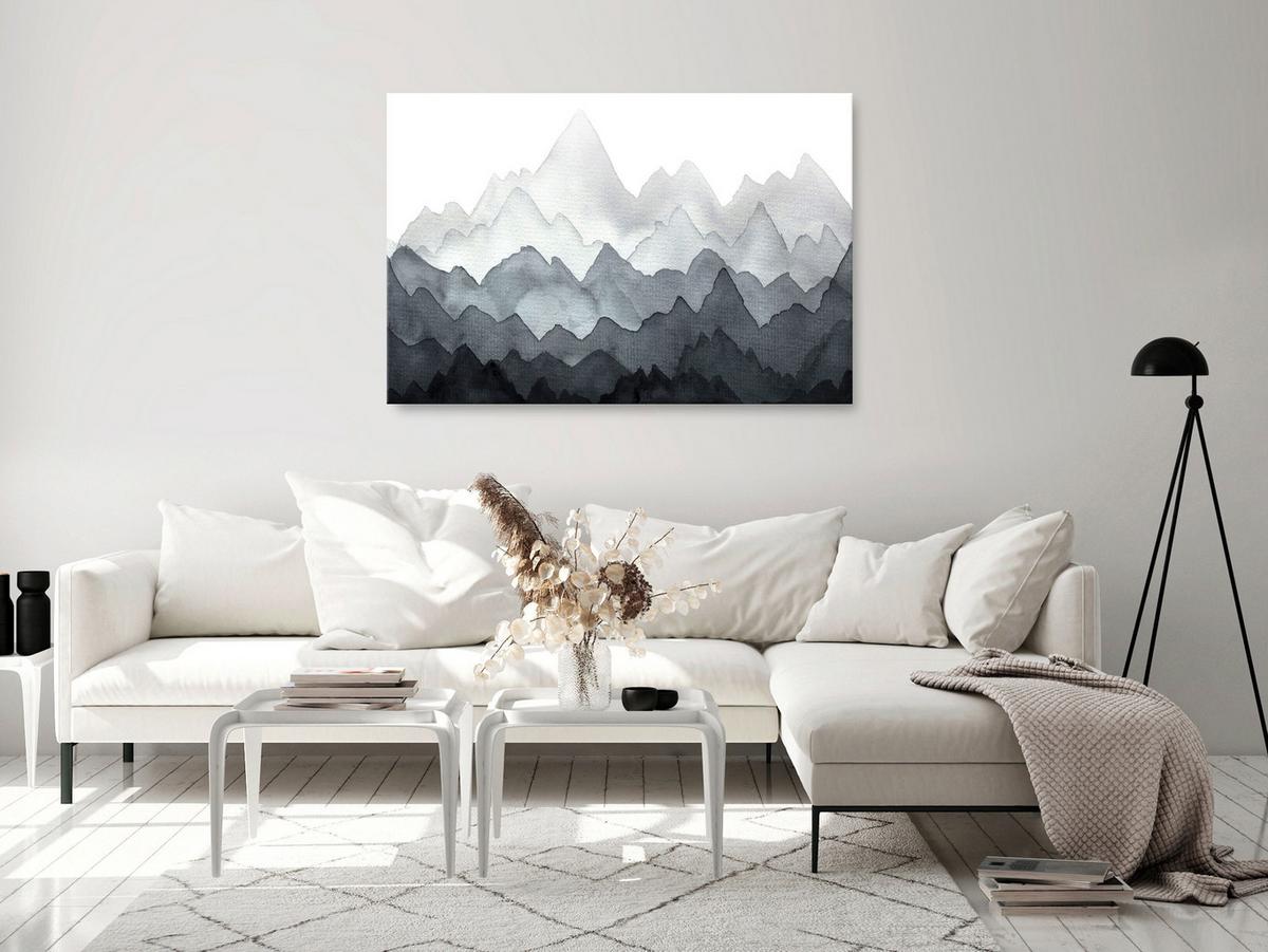 KUNSTDRUCK Schwarz-Weiß 60/40 cm - Schwarz, Textil (60/40cm) - KUNSTLOFT