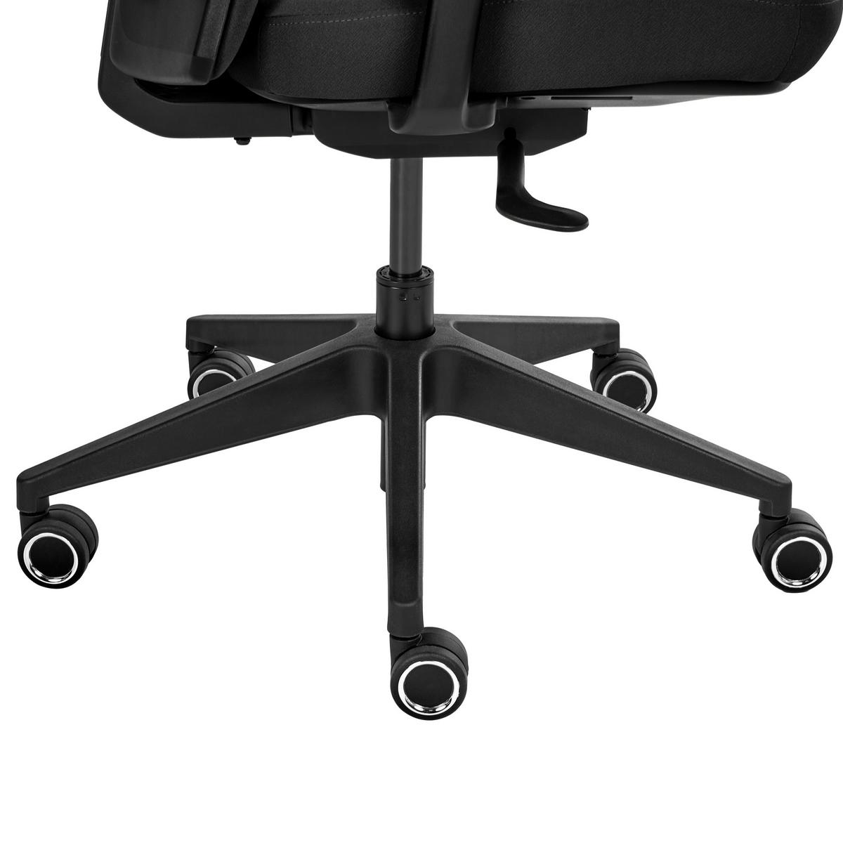 BÜROSTUHL Stoff Schwarz Kamilon - Schwarz, Textil (60/98/65cm) - Beliani