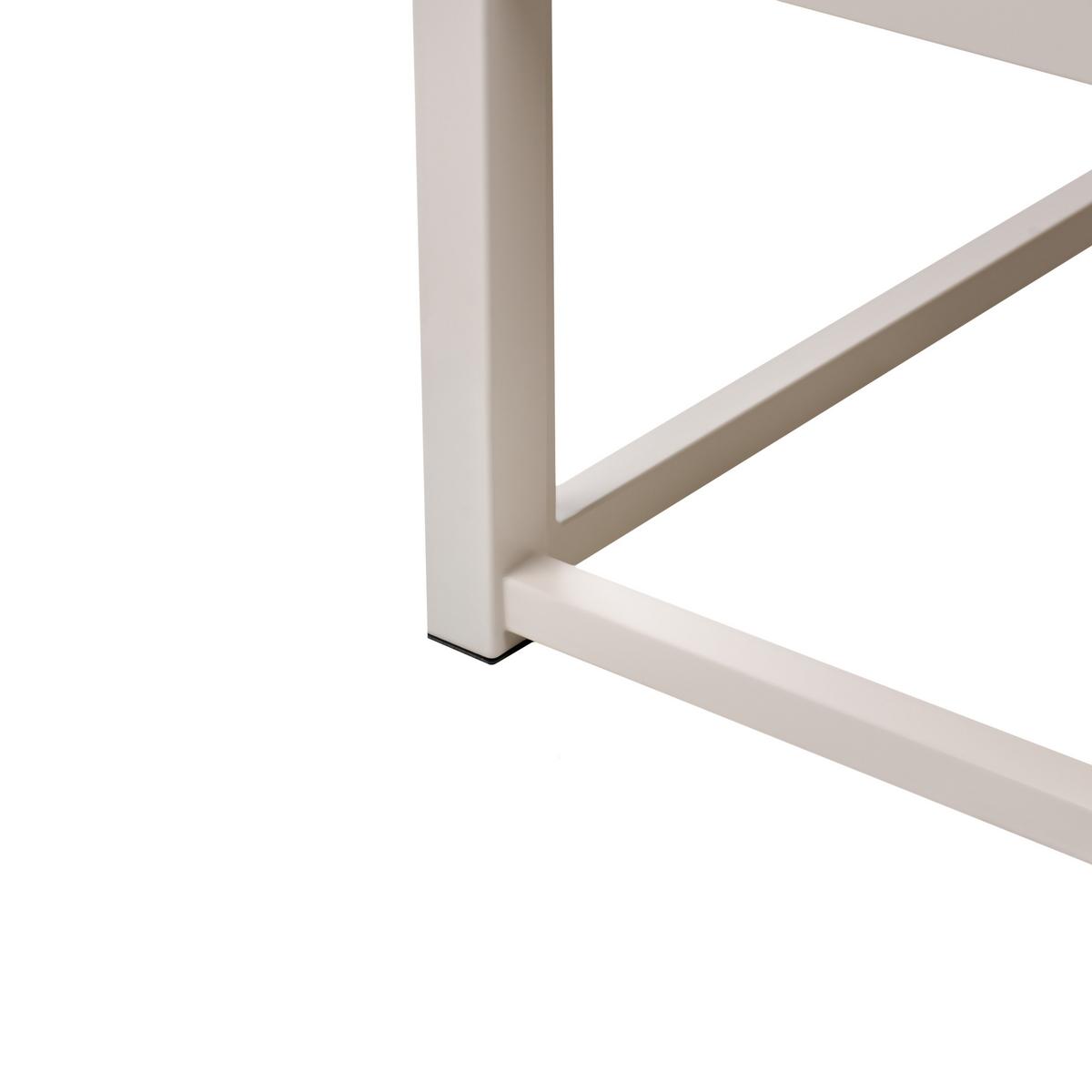 BETT ohne Kopfteil 160/200 cm Eisen Hellbeige Viry - Beige, Metall (160/200cm) - Beliani
