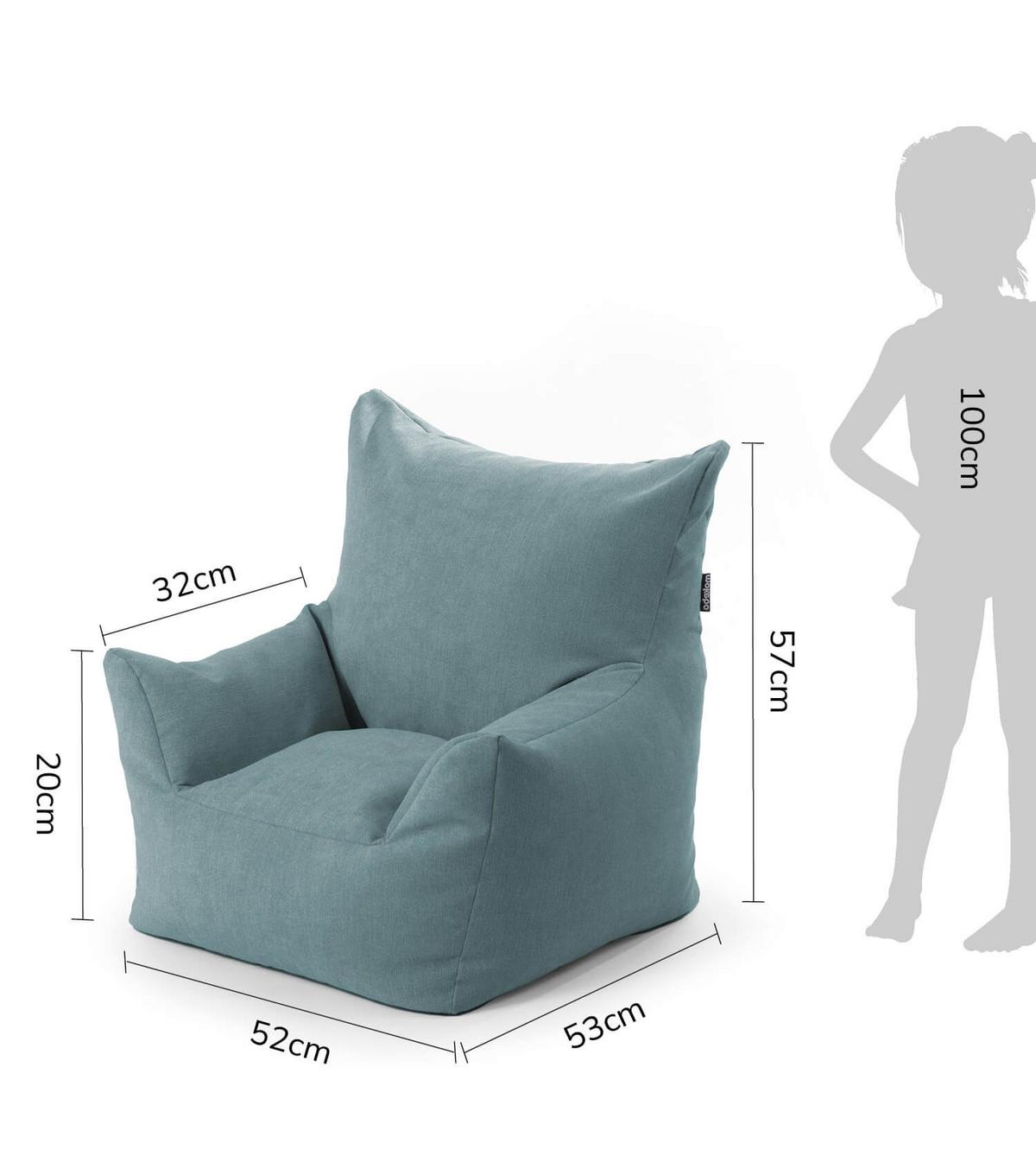 KINDERSESSEL Der Pausenheld - Blau, Textil (52/57/53cm) - Mokebo