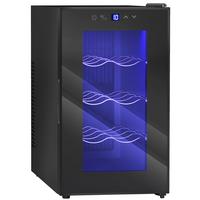 WEINKÜHLSCHRANK Metall Schwarz - Schwarz, Metall (26.5/47.5/51.5cm) - HOMCOM